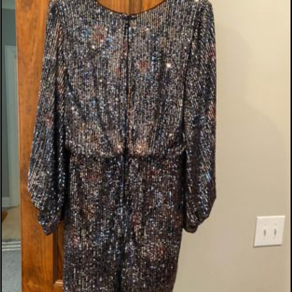 R&M Richards Sequin Cocktail Dress. Size 10. Worn once. New condition
